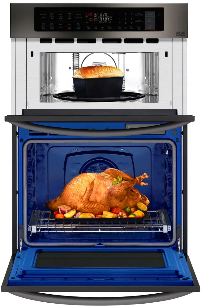 LWC3063BD LG 30 Inch Smart Combination Wall Oven with Microwave - 6.4 cu. ft. Black Stainless Steel-4