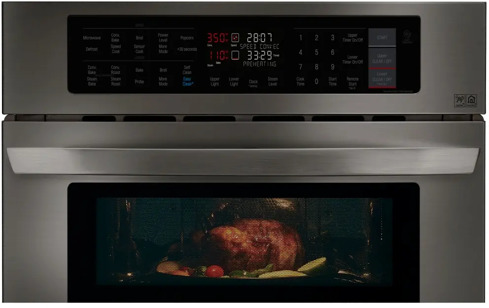 LWC3063BD LG 30 Inch Smart Combination Wall Oven with Microwave - 6.4 cu. ft. Black Stainless Steel-6