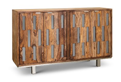 59 Inch Medium Brown TV Stand - Brownstone