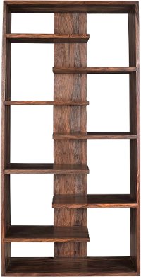 Medium Brown Solid Wood Bookcase - Brownstone-2