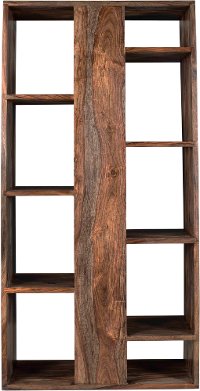 Medium Brown Solid Wood Bookcase - Brownstone-7