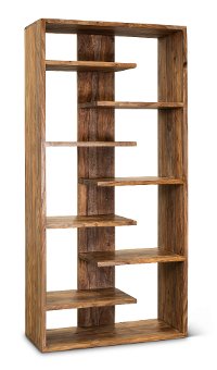 Medium Brown Solid Wood Bookcase - Brownstone-9