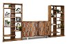 Medium Brown 3 Piece Entertainment Center - Brownstone-2