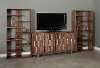 Medium Brown 3 Piece Entertainment Center - Brownstone-4