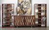 Medium Brown 3 Piece Entertainment Center - Brownstone-5