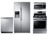 PACKAGE Samsung 4 Piece Kitchen Appliance Package with Gas Range with 5th Oval Burner - Stainless Steel