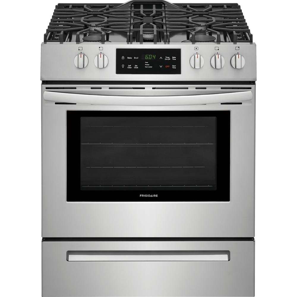 FFGH3054US Frigidaire 30 Inch Front Control Freestanding Gas Range - Stainless Steel-1