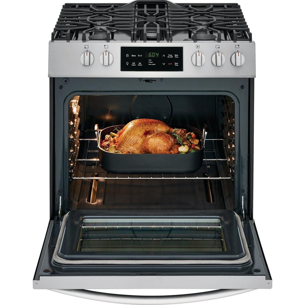FFGH3054US Frigidaire 30 Inch Front Control Freestanding Gas Range - Stainless Steel-2