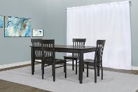 Charcoal 5 Piece Dining Set with Slat Back Chairs - Taylor