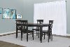 Clearance Charcoal 5 Piece Dining Set with Slat Back Chairs - Taylor