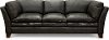 Contemporary Charcoal Gray Leather Sofa - Sierra