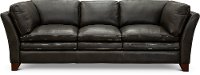 Contemporary Charcoal Gray Leather Sofa - Sierra