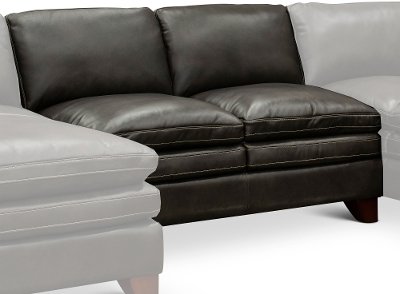 Contemporary Charcoal Armless Loveseat - Sierra