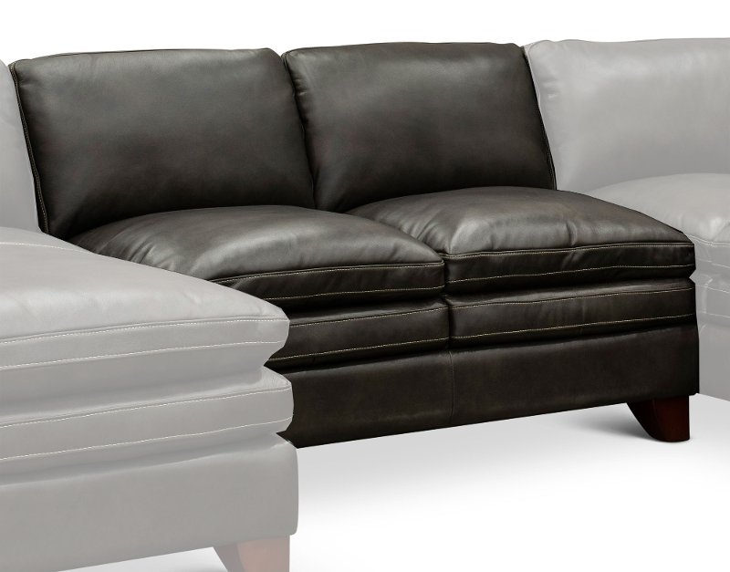 Contemporary Charcoal Armless Loveseat Sierra Rc Willey Contemporary Charcoal Armless Loveseat