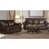 Traditional Brown Leather 2 Piece Living Room Set - Molasses