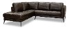 Dark Brown 2 Piece Sectional Sofa with LAF Chaise - Classico
