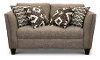 Modern Contemporary Silt Brown Loveseat - Carbon