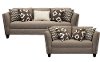 Modern Silt Brown 2 Piece Living Room Set - Carbon