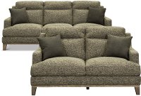 Contmporary Gray and Cream 2 Piece Living Room Set - Irvine