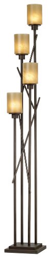 Bronze Uplight Floor Lamp With Amber Shades - City Crossings