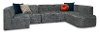 Modern Gray 4 Piece Sectional Sofa with RAF Chaise - Nyla-1