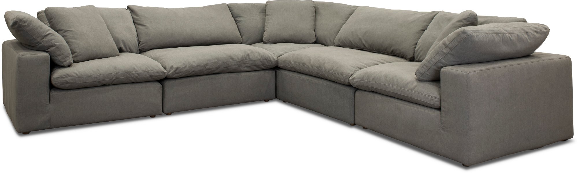 Slate Gray 5 Piece Sectional Sofa - Peyton-1