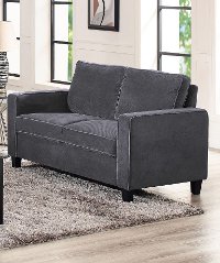 Contemporary Dark Gray Loveseat - Greenfield