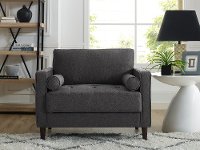 Mid Century Modern Dark Gray Chair - Lawrence