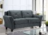 Contemporary Dark Gray Loveseat - Harvard