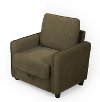 Casual Contemporary Taupe Storage Chair - Shelby
