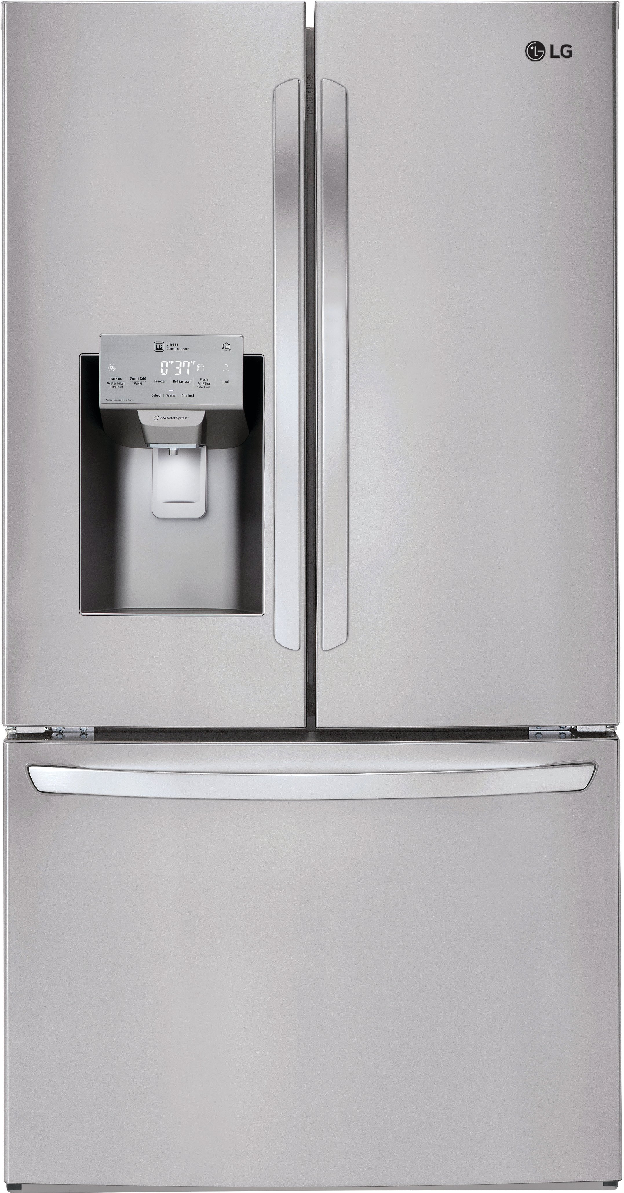 LFXC22526S LG 22.1 cu ft Counter Depth French Door Refrigerator - Fingerprint Resistant Stainless Steel-1