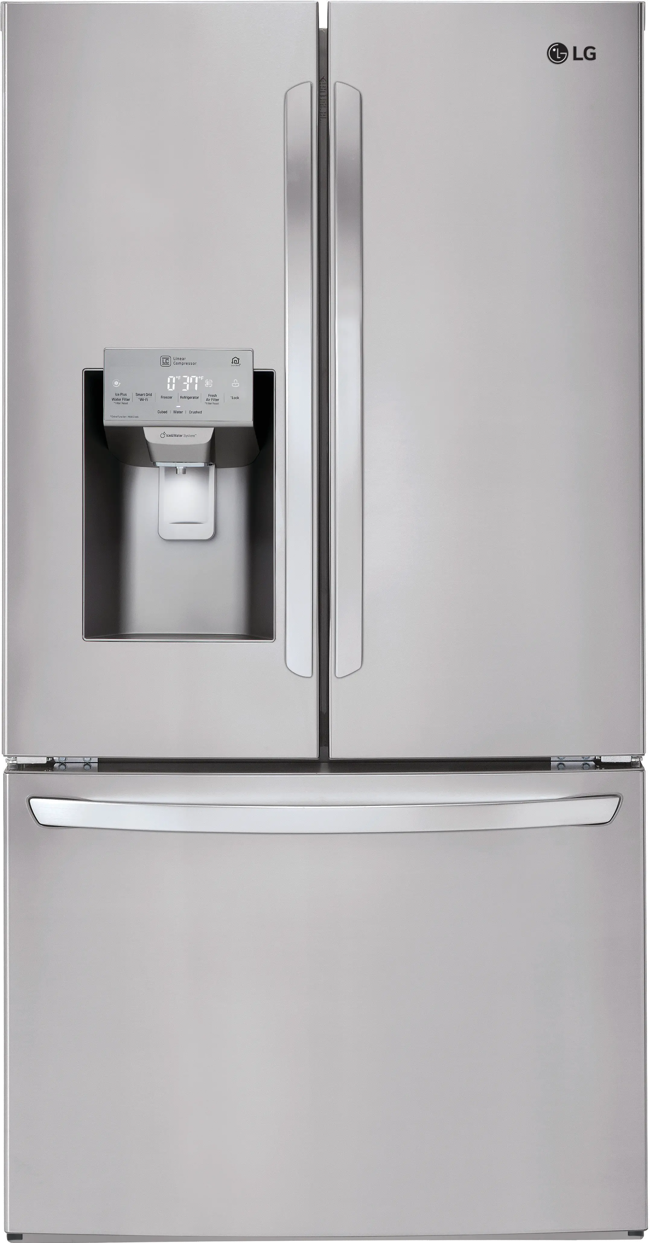 LFXC22526S LG 22.1 cu ft French Door Refrigerator - Counter Depth Stainless Steel-1