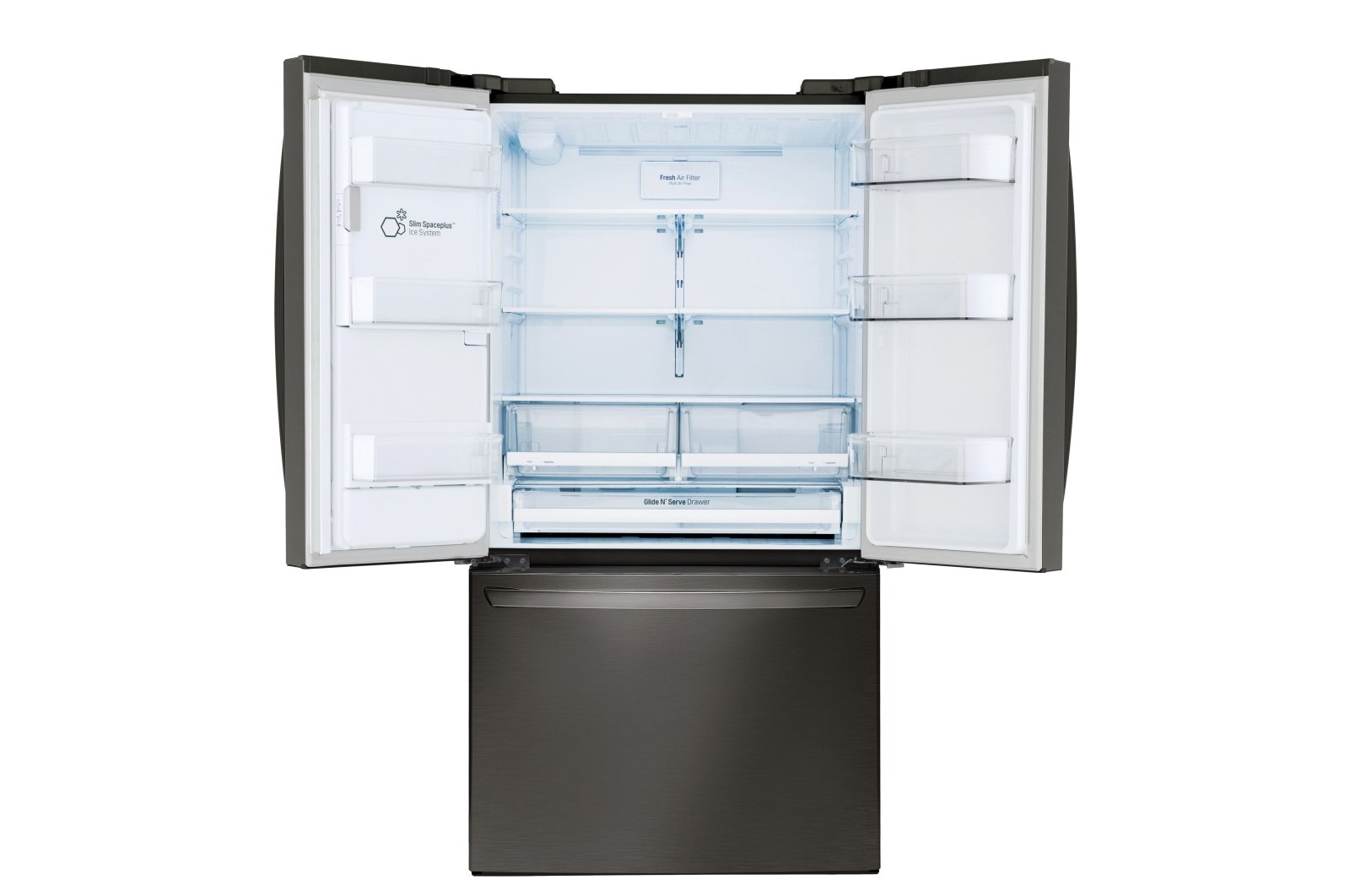 LFXC22526D LG 22.1 cu ft Counter Depth French Door Refrigerator - 36 W Black Stainless Steel-3