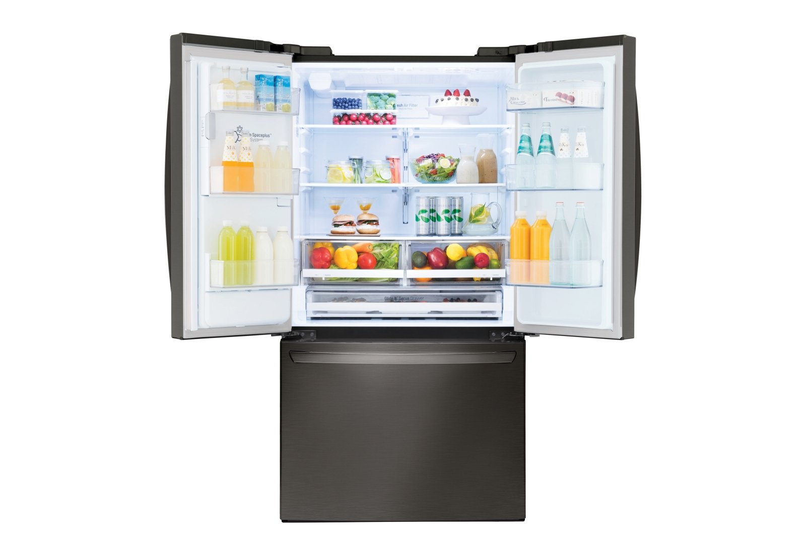 LFXC22526D LG 22.1 cu ft Counter Depth French Door Refrigerator - 36 W Black Stainless Steel-4