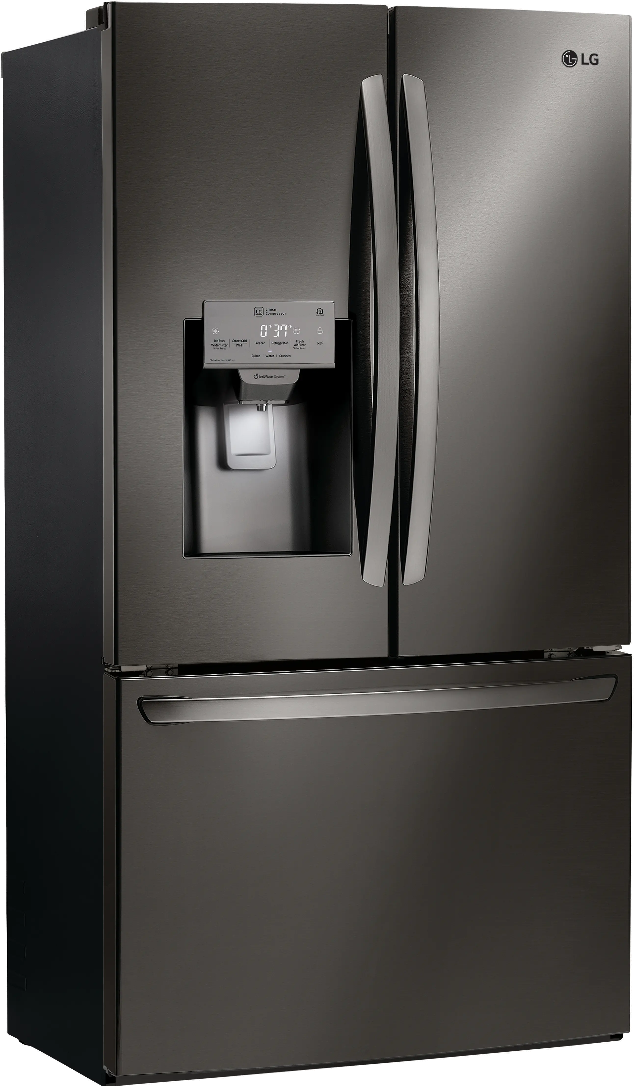 LFXC22526D LG 22.1 cu ft French Door Refrigerator - Counter Depth Black Stainless Steel-2
