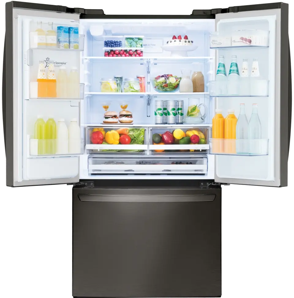 LFXC22526D LG 22.1 cu ft French Door Refrigerator - Counter Depth Black Stainless Steel-4