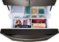 LFXC22526D LG Counter Depth French Door Smart Refrigerator - 22.1 cu. ft., 36 inch Black Stainless Steel-6