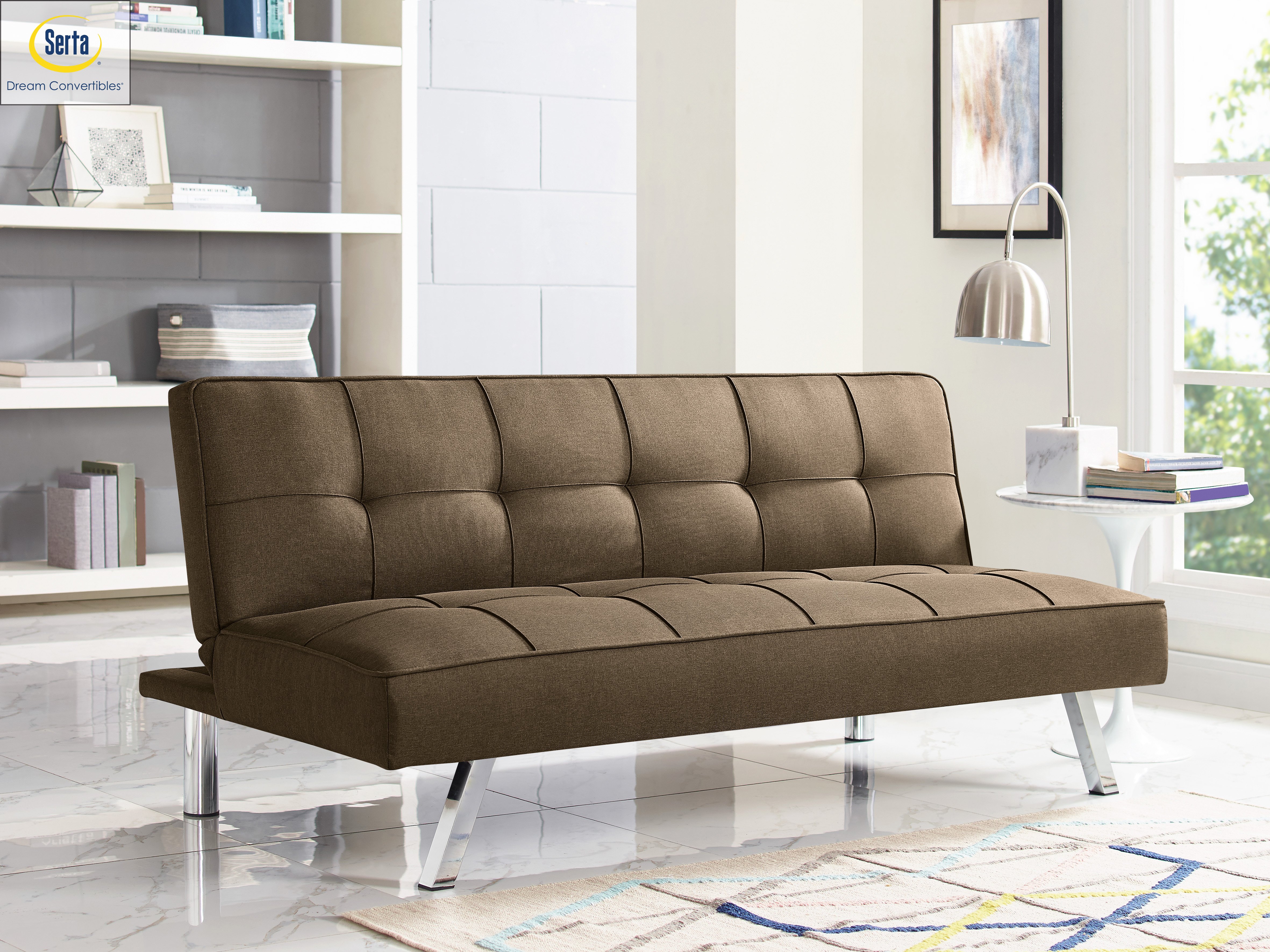 Carly Java Brown Serta Convertible Sofa Bed-6