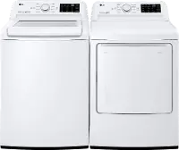 KIT LG Top Load Laundry Pair - Electric White