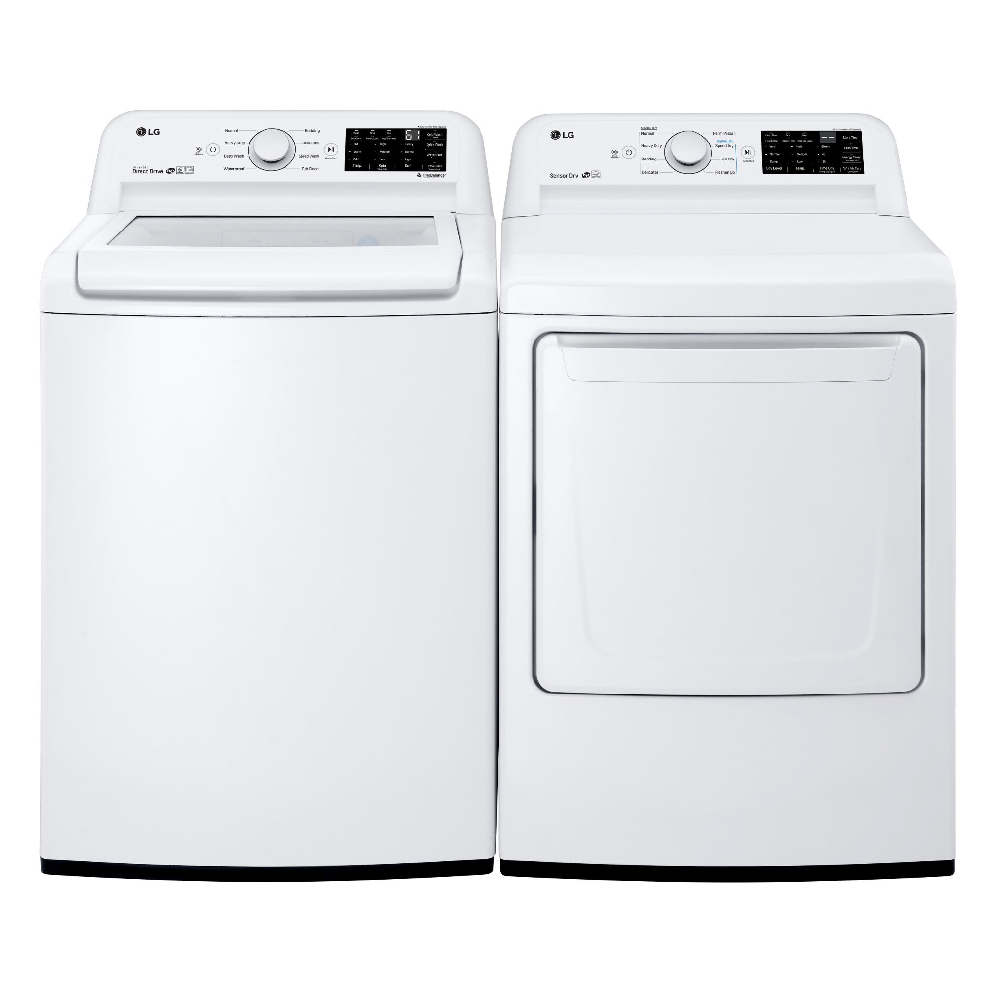 KIT LG Top Load Washer and Dryer Laundry Pair - Gas White-1