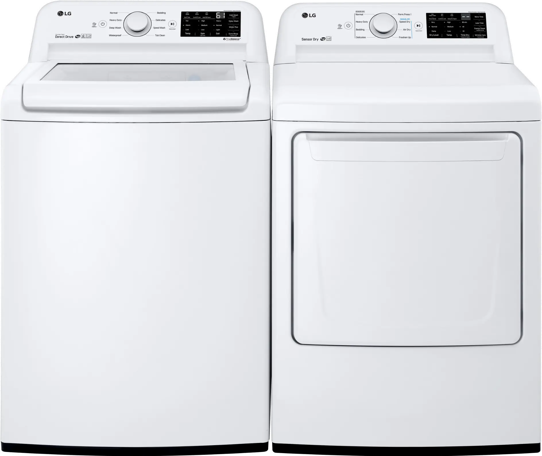 KIT LG Top Load Washer and Dryer Laundry Pair - Gas White-1