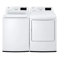 KIT LG Top Load Washer and Dryer Laundry Pair - Gas White