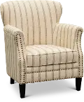 Layla Tan Striped Accent Chair