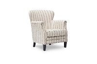 Tan Accent Chair with Brown and Black Stripes - Layla-2