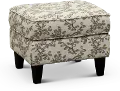 Loren Neutral French-Inspired Ottoman