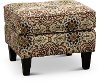 Contemporary Red and Green Ottoman - Loren