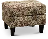 Loren Red and Green Ottoman