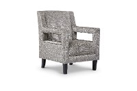Taupe Gray Modern Accent Chair - Roxanne-2