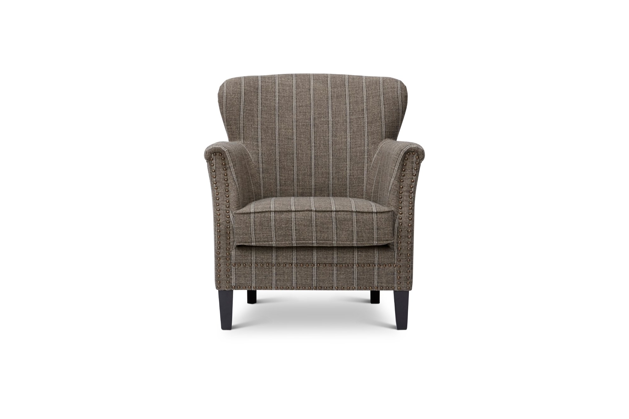 Charcoal Accent Chair with White Stripes - Layla-2