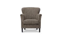 Charcoal Accent Chair with White Stripes - Layla-2
